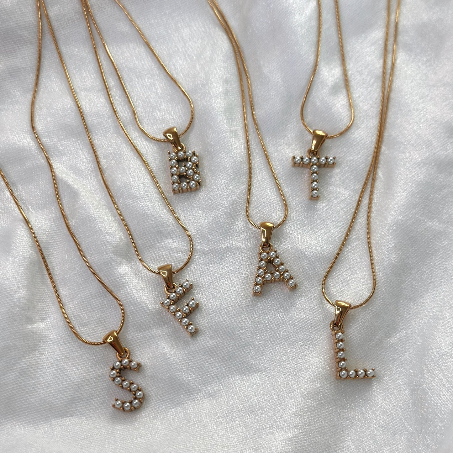 Pearl Initial Necklace